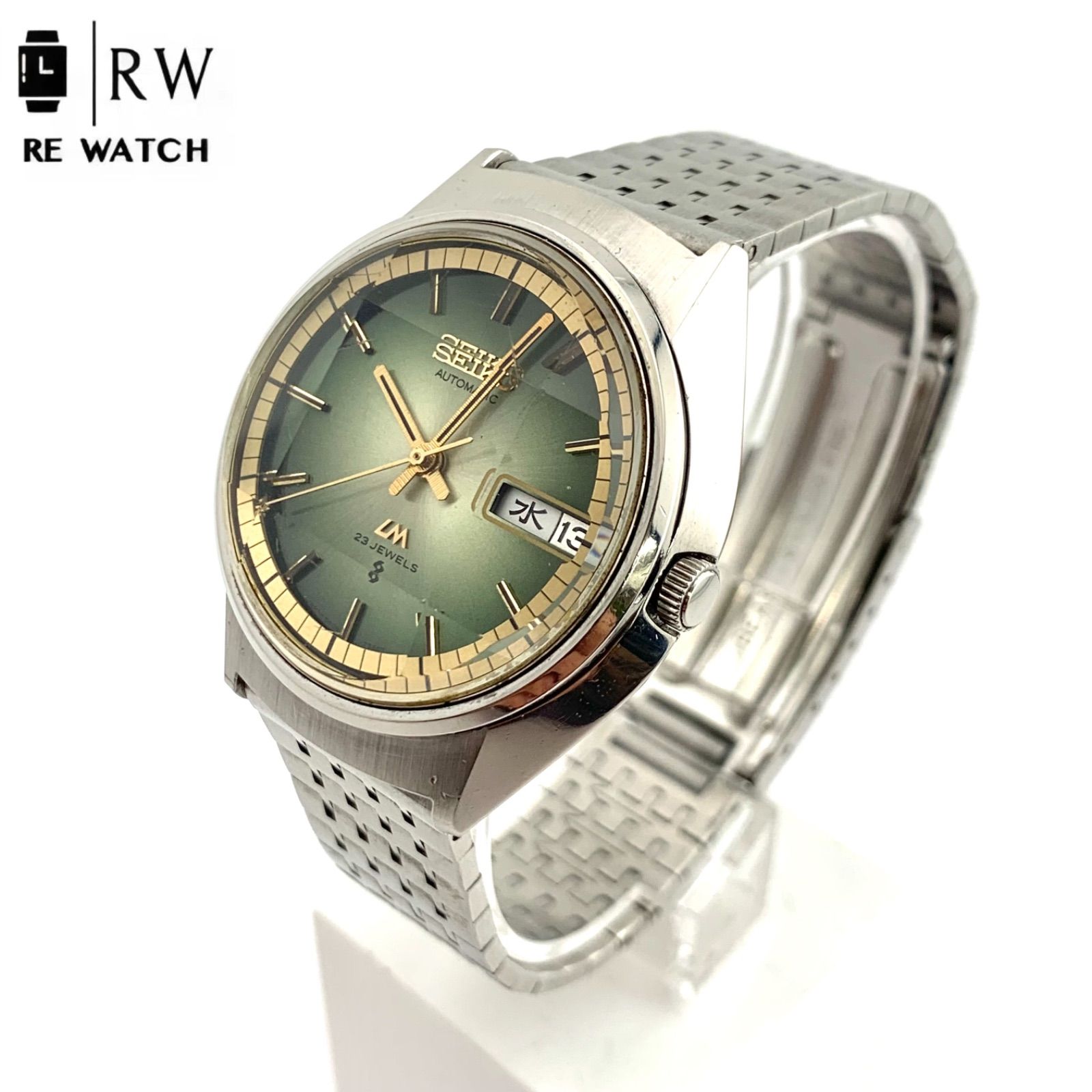 ロードマチック（自動巻き） 【中古】SEIKO 5606-7270 自動巻き時計 グリーン文字盤 21