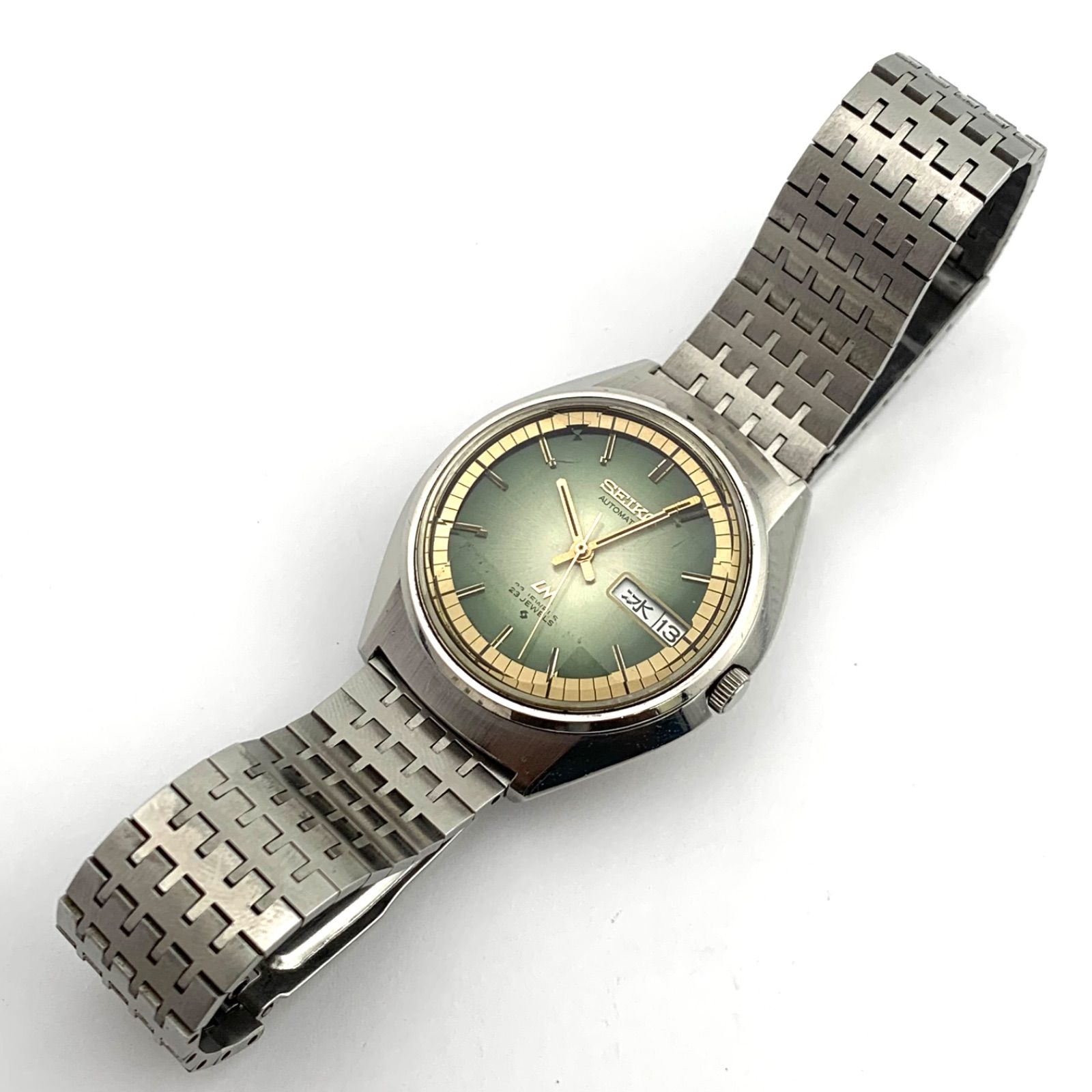 ロードマチック（自動巻き） 【中古】SEIKO 5606-7270 自動巻き時計 グリーン文字盤 21