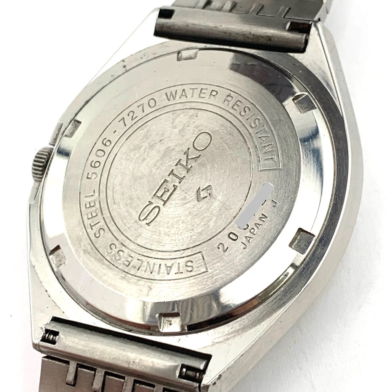 ロードマチック（自動巻き） 【中古】SEIKO 5606-7270 自動巻き時計 グリーン文字盤 21