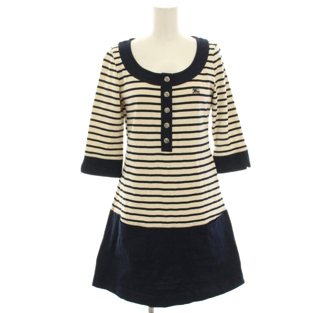 バーバリーブルーレーベル BURBERRY BLUE LABEL ワンピース 38 紺