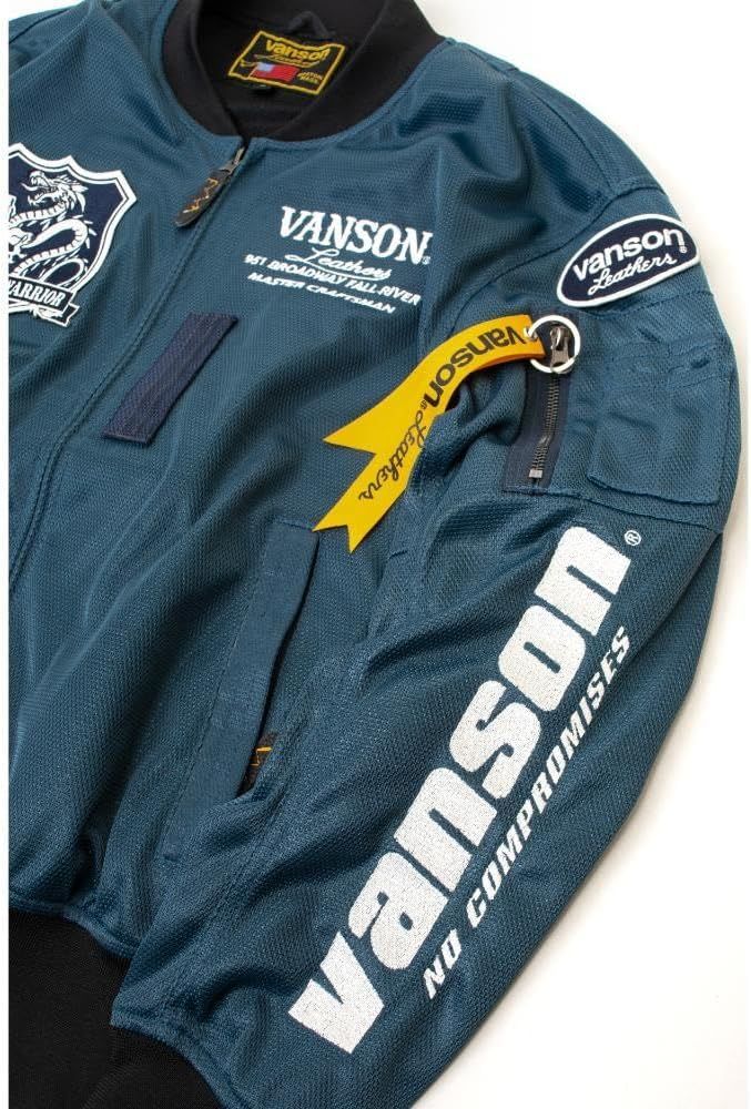 VANSON バンソン VS26101S メッシュ MA-1 ジャケット ネイビー 
