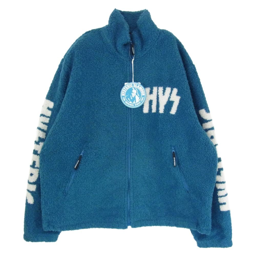 HYSTERIC GLAMOUR ヒステリックグラマー 25AW 02253CJ03 AMPLIFIED ジャカード ボア ジャンパー ジャケット ブルー系 L L【美品】【中古】 HYSTERIC GLAMOUR ヒステリックグラマー 25AW 02253CJ03 AMPLIFIED