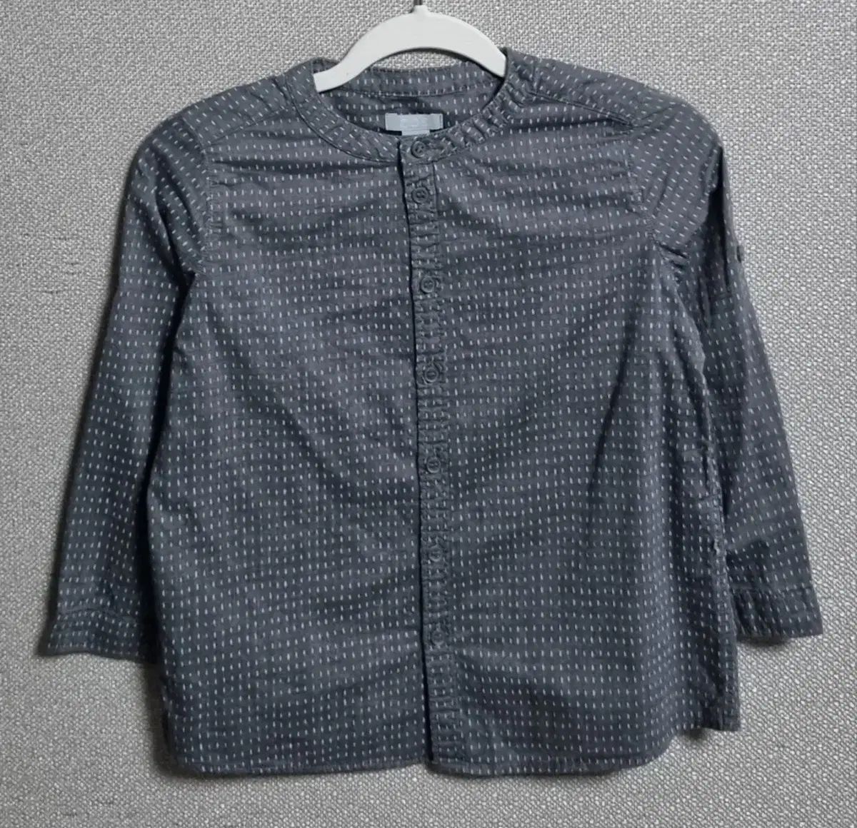 ブラウス キッズ) 90) COS コス グレー ブラウス レディースブラウス 量産型 地雷系 服 ファッション 厚底 リボン シャツ トップス 肩出し コスプレ 制服 JK 長袖