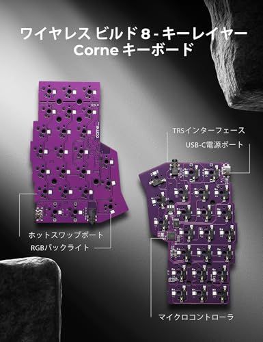  迅速に発送 YIVU CORNE V 4 分?式キーボード メカニカル ?写 40% 3 x 6キー エルゴノミクス 自作キーボードベーsu QMK|VIA プログラミngu ホットスワップ対応 RGB LED 搭? rinia ? プure 8 e 88637 ナプキン 角皿 その他 キッチン 食器