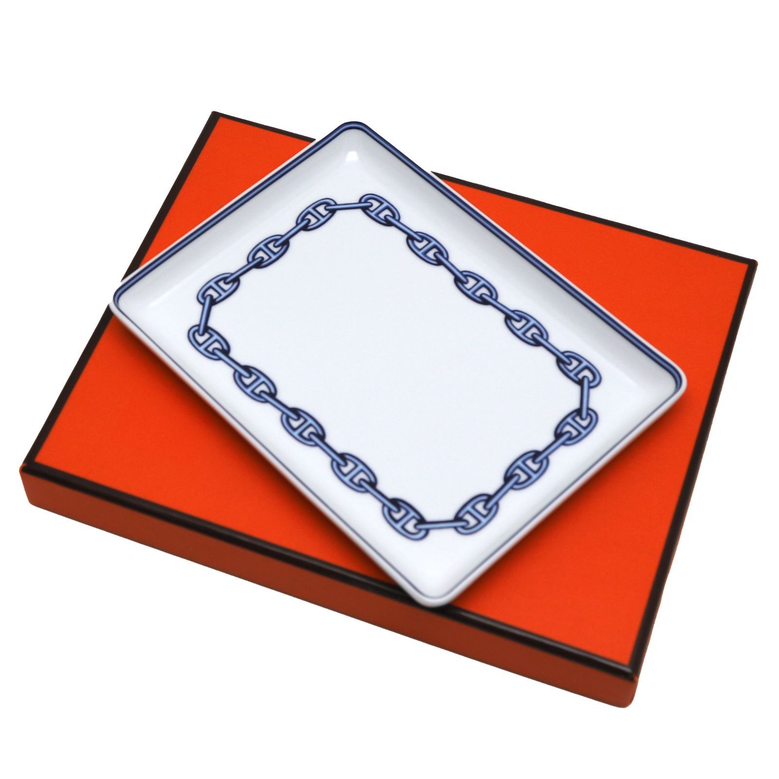 ＨＥＲＭＥＳ　エルメス　スクエア　プレート/角皿　スシプレート　シェーヌダンクル エルメス シェーヌダンクル プレート 角皿 スシプレート スクエア