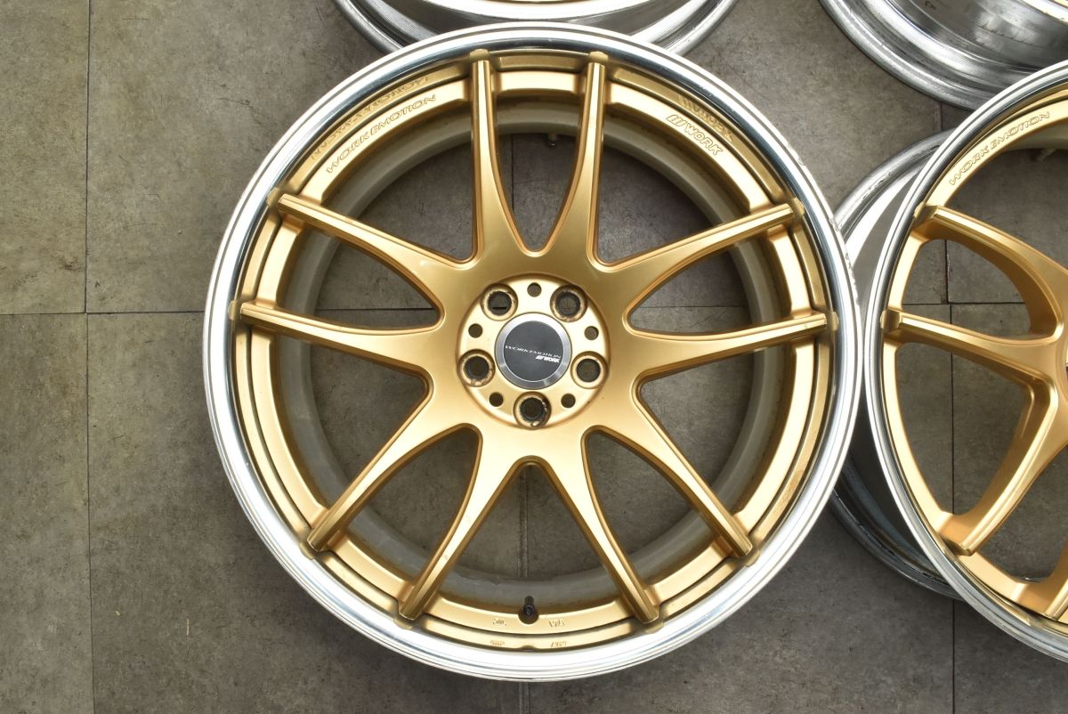 2'ピース ゴールド】WORK エモーション CR2P 19in 8.5J +42 +35 PCD100