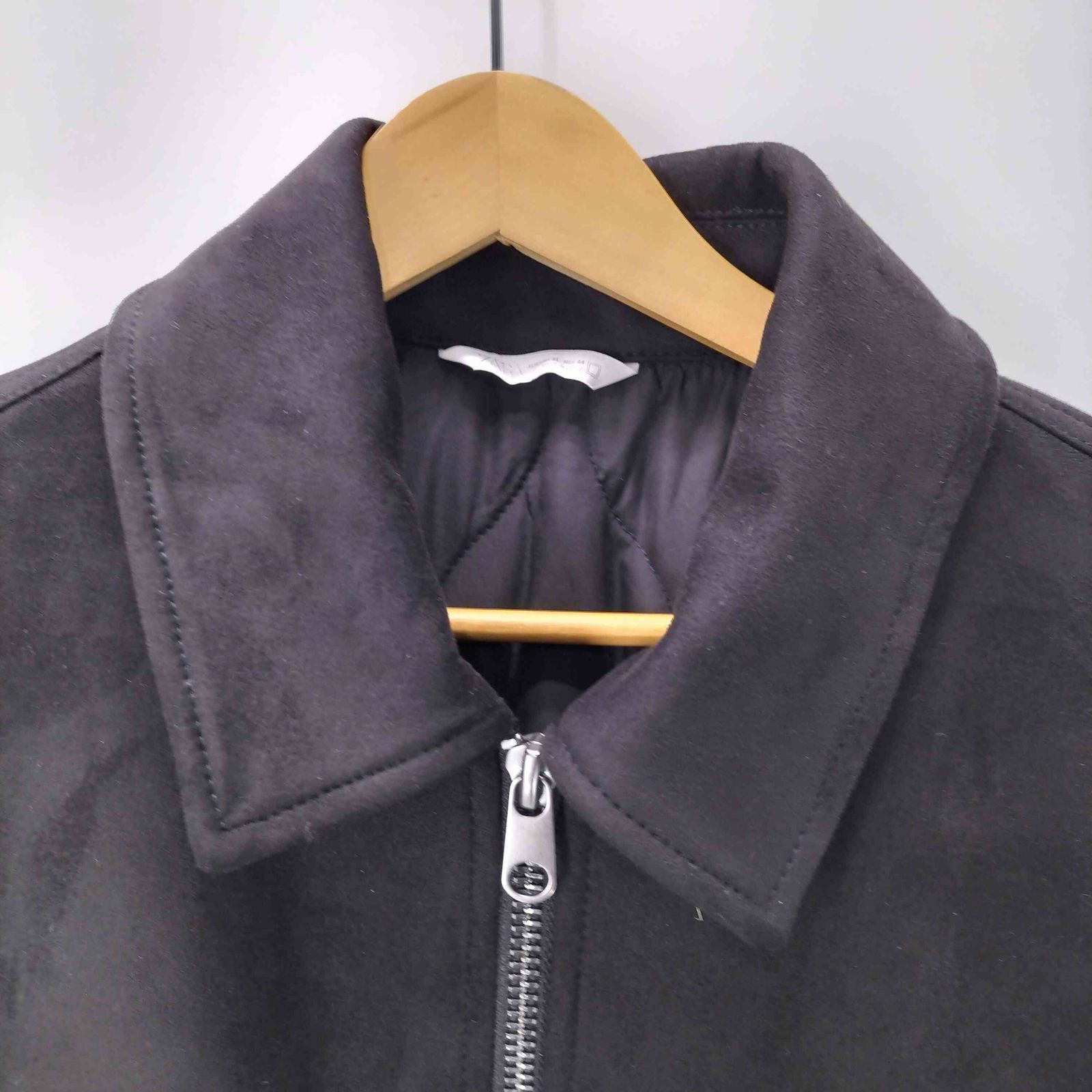 ザラ ZARA FAUX SUEDE QUILTED JACKET フェイクスエード キルティング