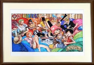 原画イラストボード 尾田栄一郎 複製原画 ONE PIECE -It’s astounding how fast the time fleets.-Ver. 〔額装付き〕