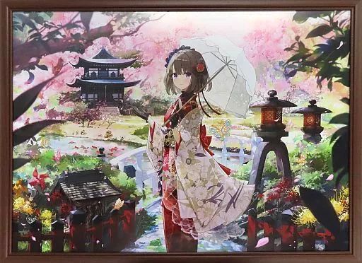 原画イラストボード 付属品付 ふーみ 複製原画 訪ね迷い路 とおりゃんせ 絵師100人展 12