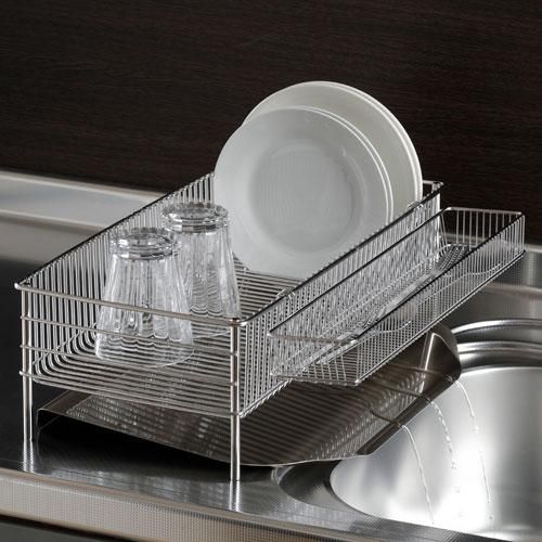  開封済 ♥品 ラバーゼ la base ニュー水切りかご スリム 3点セット DLM-8690 水切りカゴ シンク コンロ用品