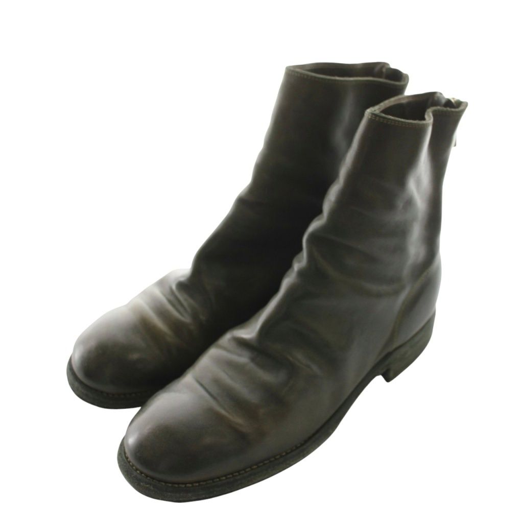 Guidi 986 HORESE FG CV31T Boots Short Round Toe Leather 41 26.0cm Khaki BFA54020 /AQ ■OS ■AD