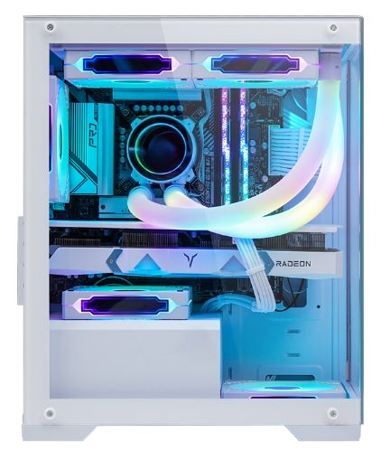 新品】KAGAMI M-ATX /ITX 自作用PC ケース ホワイト 本体ゲーミング PC