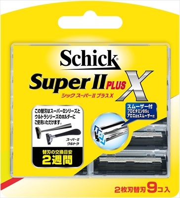 【まとめ買い-288点セット】スーパー２プラス替刃（９コ入） 【 シック(Schick) 】 【 男性用カミソリ 】