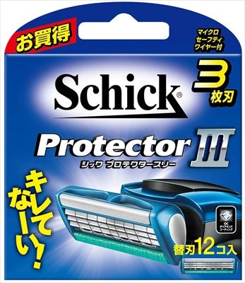【まとめ買い-144点セット】プロテクタースリー替刃（１２コ入） 【 シック(Schick) 】 【 男性用カミソリ 】