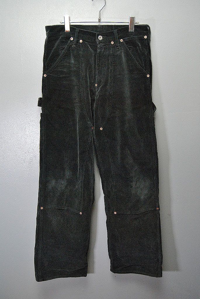 SUGARHILL COURDUROY PAINTER TROUSERS - BLACK シュガーヒル 