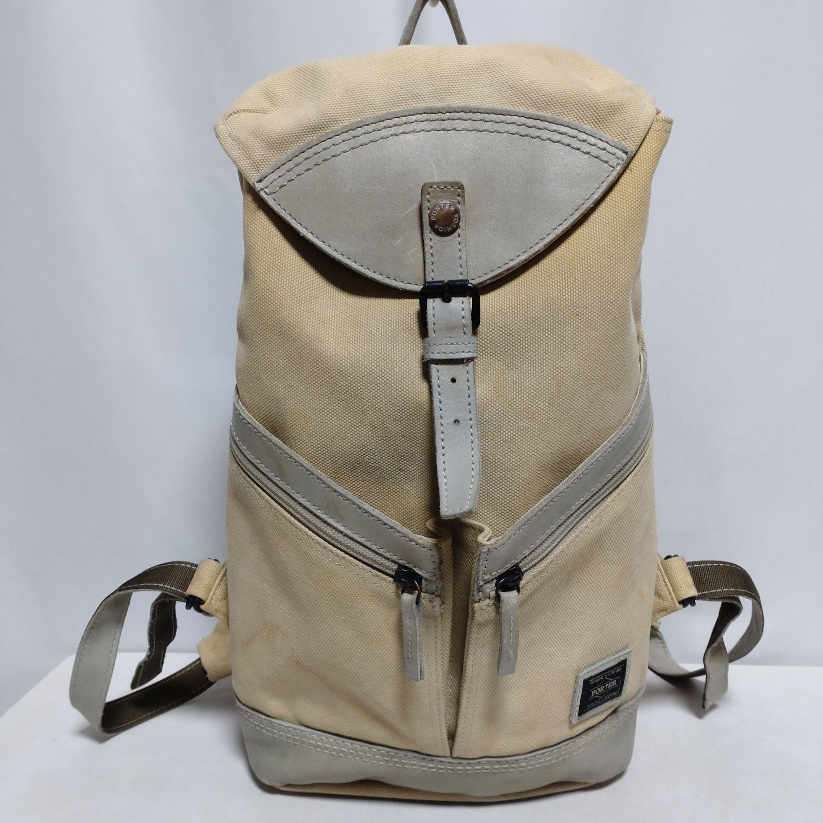 PORTER DYKE ポーター ダイク キャンバス×レザー リュック バック 