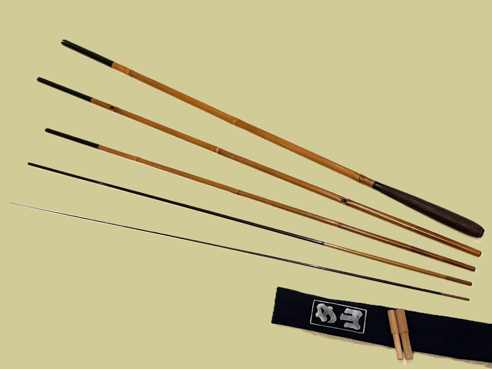 夕山 合成竿 10尺 中硬式 口巻 乾漆握り 穂先 穂持 カーボン ME 80031