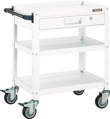 TRUSCO トラスコ中山 バーディワゴン 600 X 400 引出付 ウレタン車輪 YG色