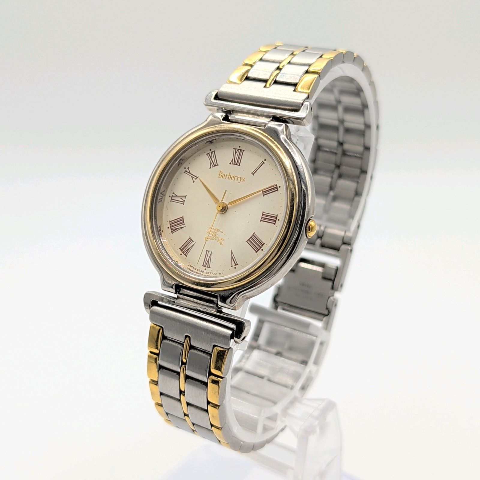 Burberrys 4630-E62283 Watch QZ Ladies Diver's Round Gold Silver