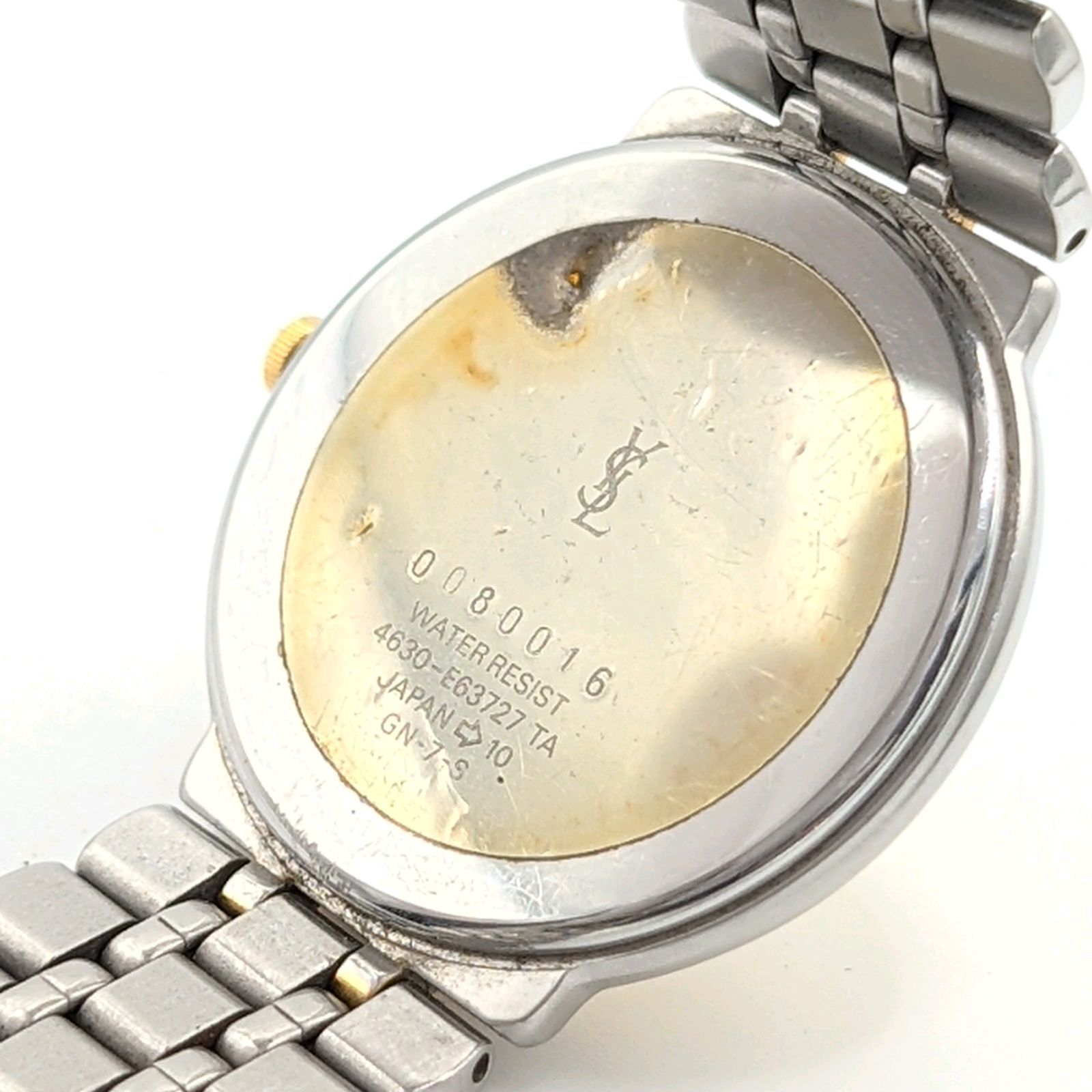 Yves Saint Laurent 4630-E63727 Watch Quartz Ladies Silver Gold 