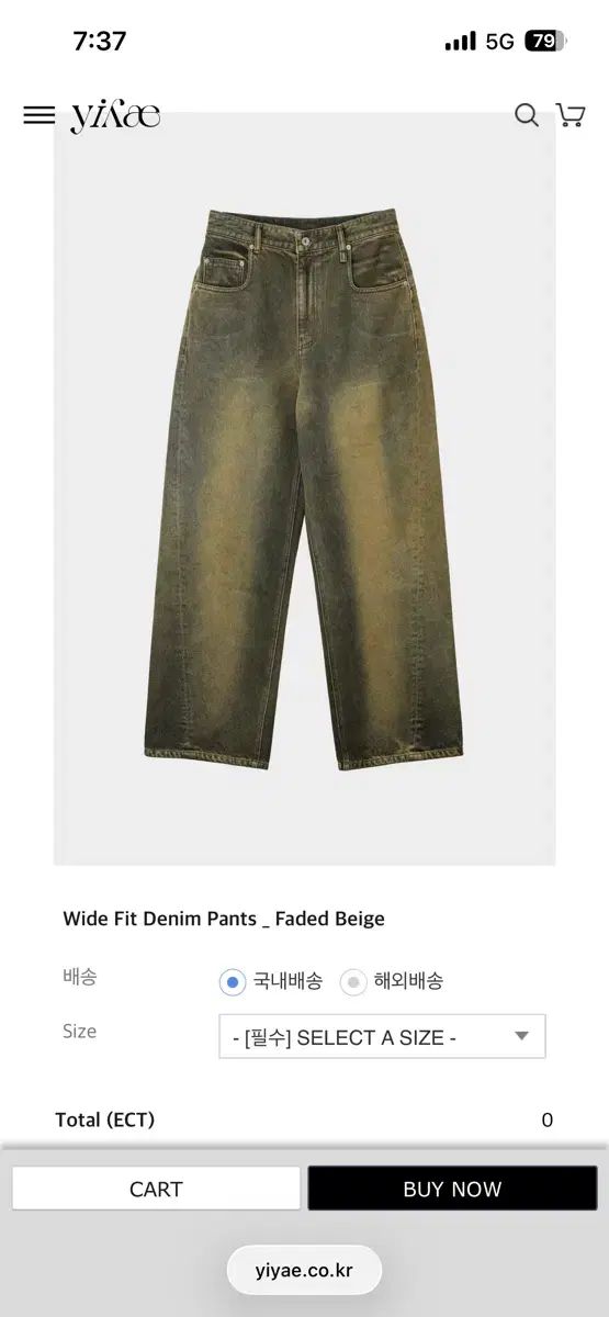 LFYT(エルエフワイティ) (L) イヤェ ワイドフィット ペイド デニム パンツ デニムパンツ 5 POCKET WASHED DENIM PANTS