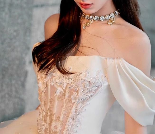 オフショル ドレス ウェディング ショート丈 フェアリー 韓国