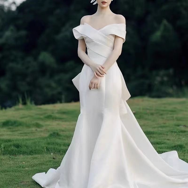 オフショルダードレスウェディングマーメイド