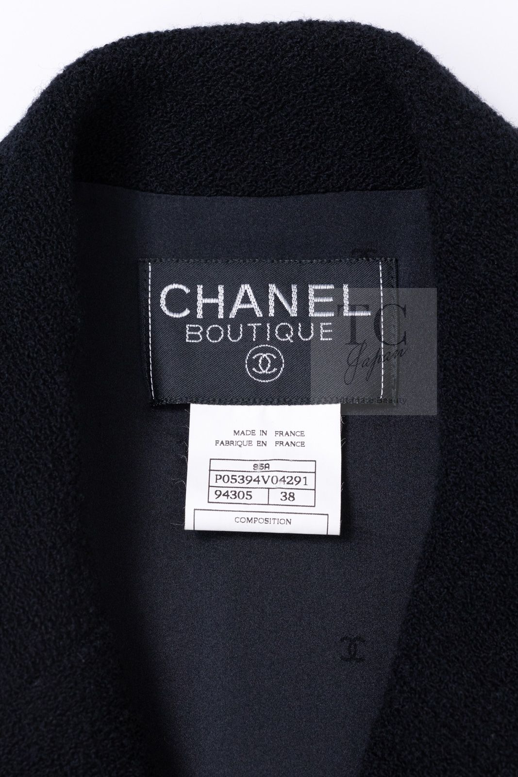 シャネル ヴィンテージ スーツ CHANEL ブラック ココボタン ウール