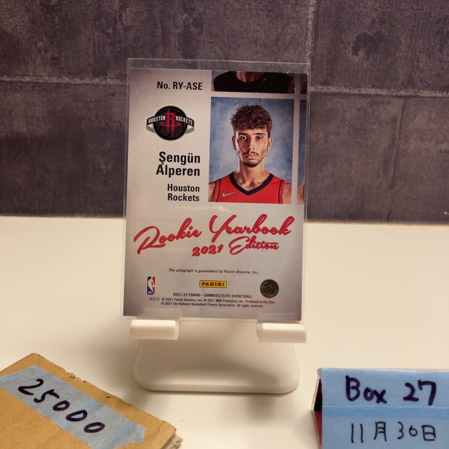 2021 22 Panini Donruss Elite Alperen Sengun 直筆サインカード Houston Rockets RC ルーキー Rookie Yearbook カード