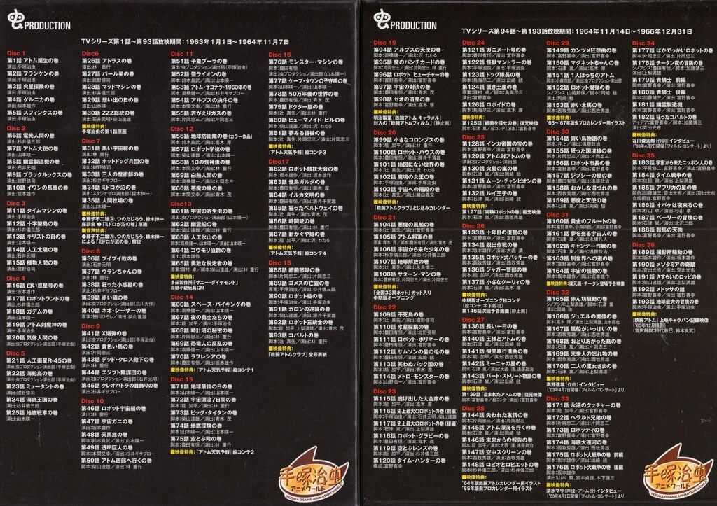 アニメDVD 廉価版 鉄腕アトム モノクロ版 Complete Box 全2巻 セット