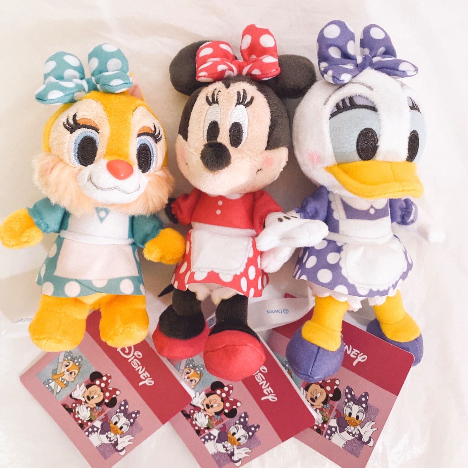ミニーマウス＆デイジーダック&クラリス 赤いほっぺマスコット各種