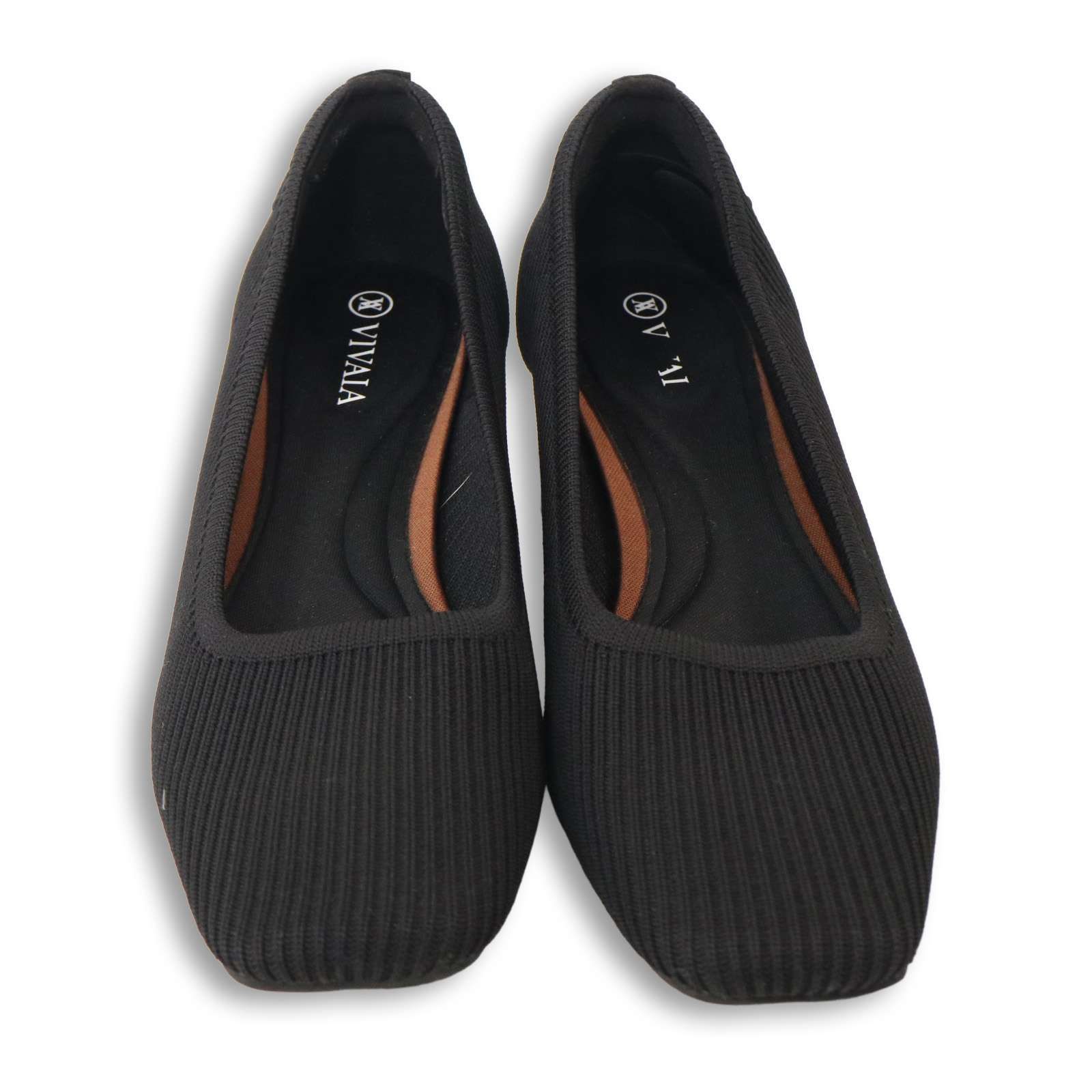 美品☆ VIVAIA ビバイア スクエアトゥ ストレスフリー ブロックヒール