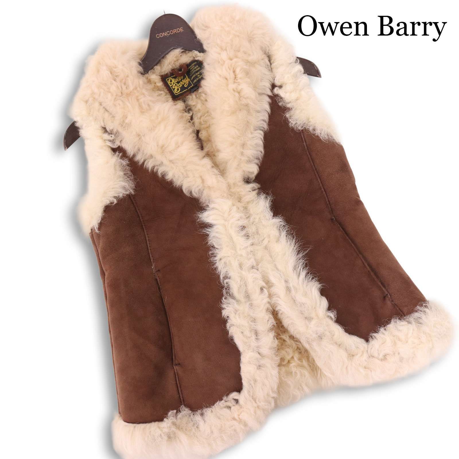 英国製☆ Owen Barry 秋冬 ボア ファー♪ リアル ムートン シープ 