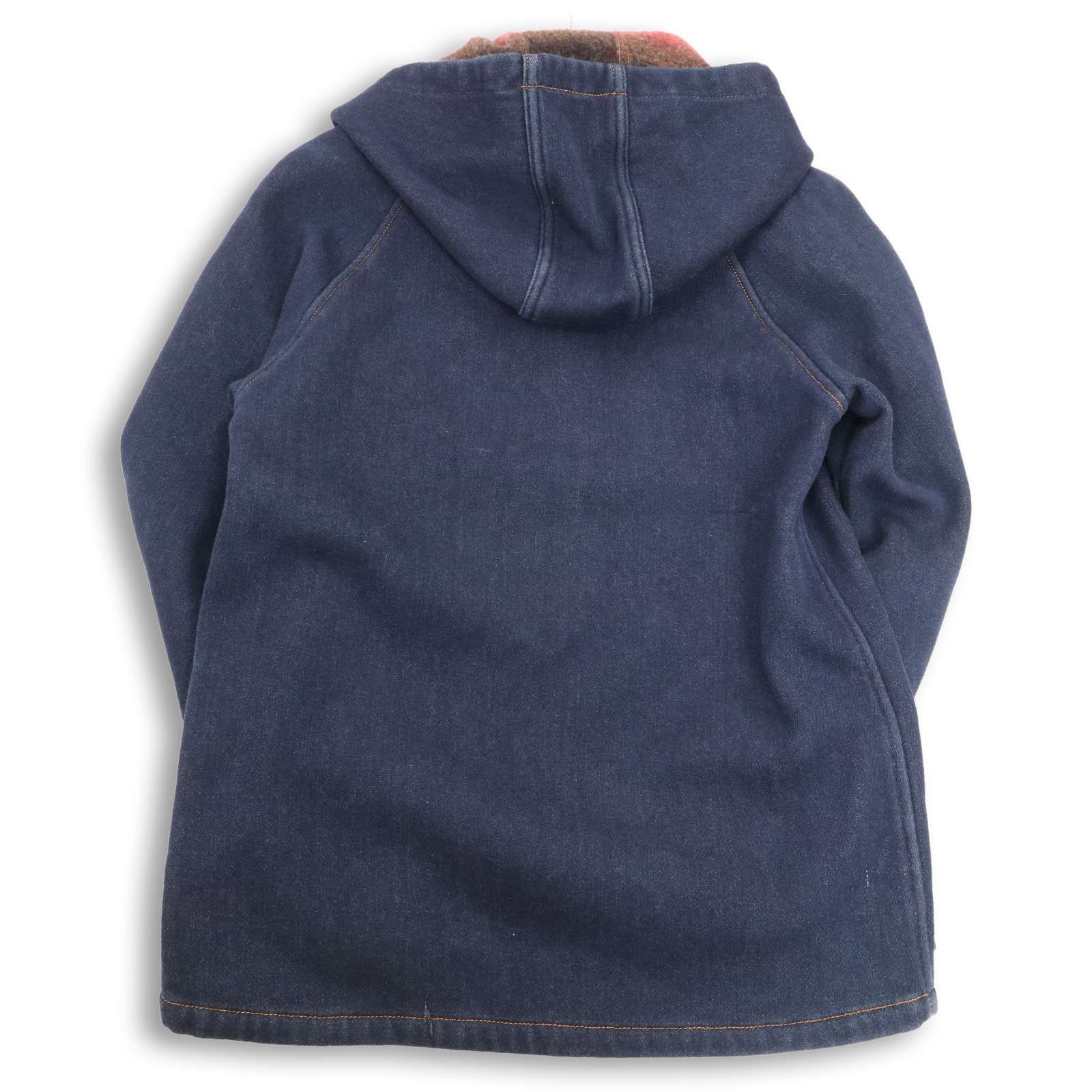 Blue Trick ブルートリック OKAYAMA 岡山 秋冬 裏起毛★ インディゴ デニム フーディー ジャケット コート Sz.S　メンズ Blue Trick ブルートリック OKAYAMA 岡山 秋冬 裏起毛☆ インディゴ