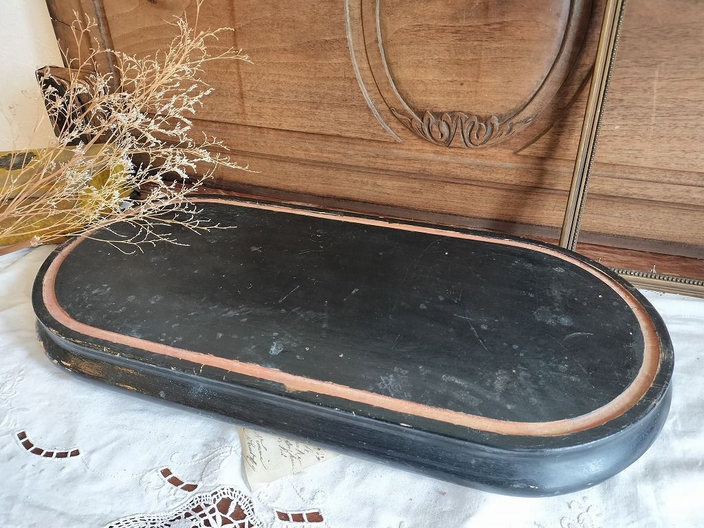 アンティーク　フランス　黒い木製　　ナポレオン　大　ディスプレイ台座 フランス アンティーク 大きい ナポレオン3世 木製 ディスプレイ 台座
