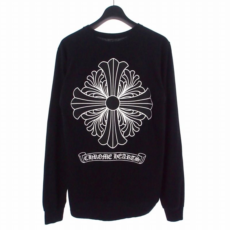 クロムハーツ CHROME HEARTS スクロールラベル フローラルクロス T