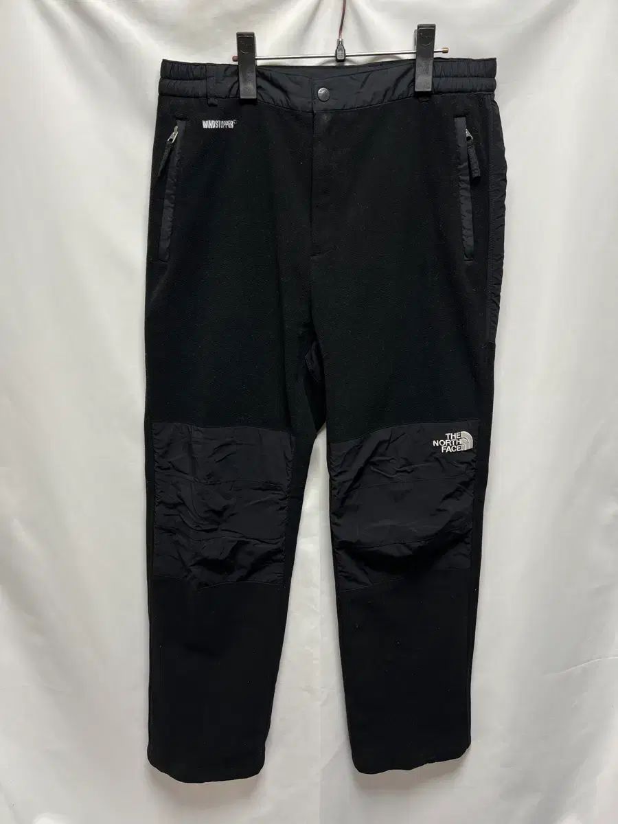 |L THE NORTH FACE ザ ノース フェイス デナリ ウィンドストッパー ブラック フリース 起毛 パンツ|ズボン