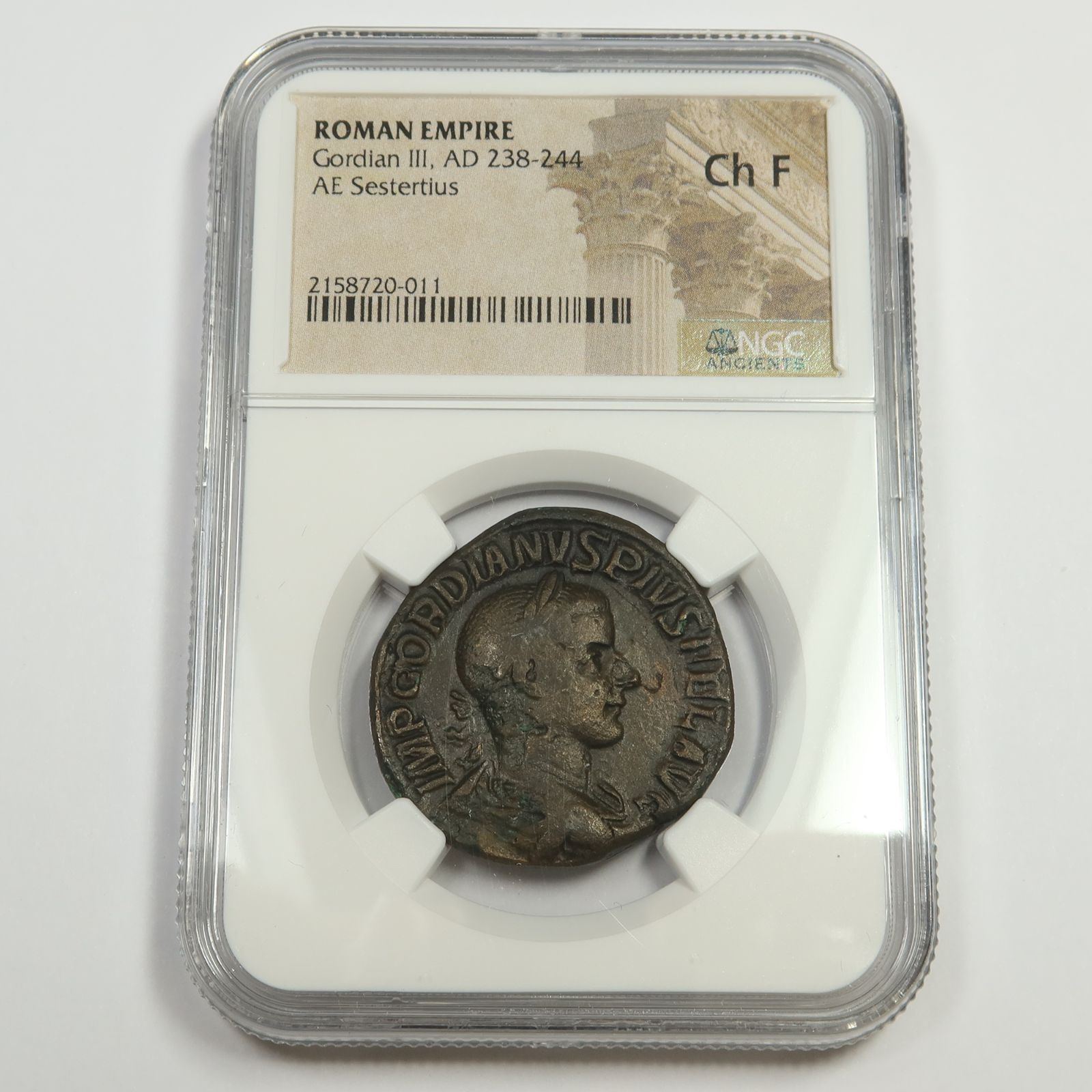 238-244年 NGC 古代品 チョイスF - ローマ帝国 - AE セステルティ