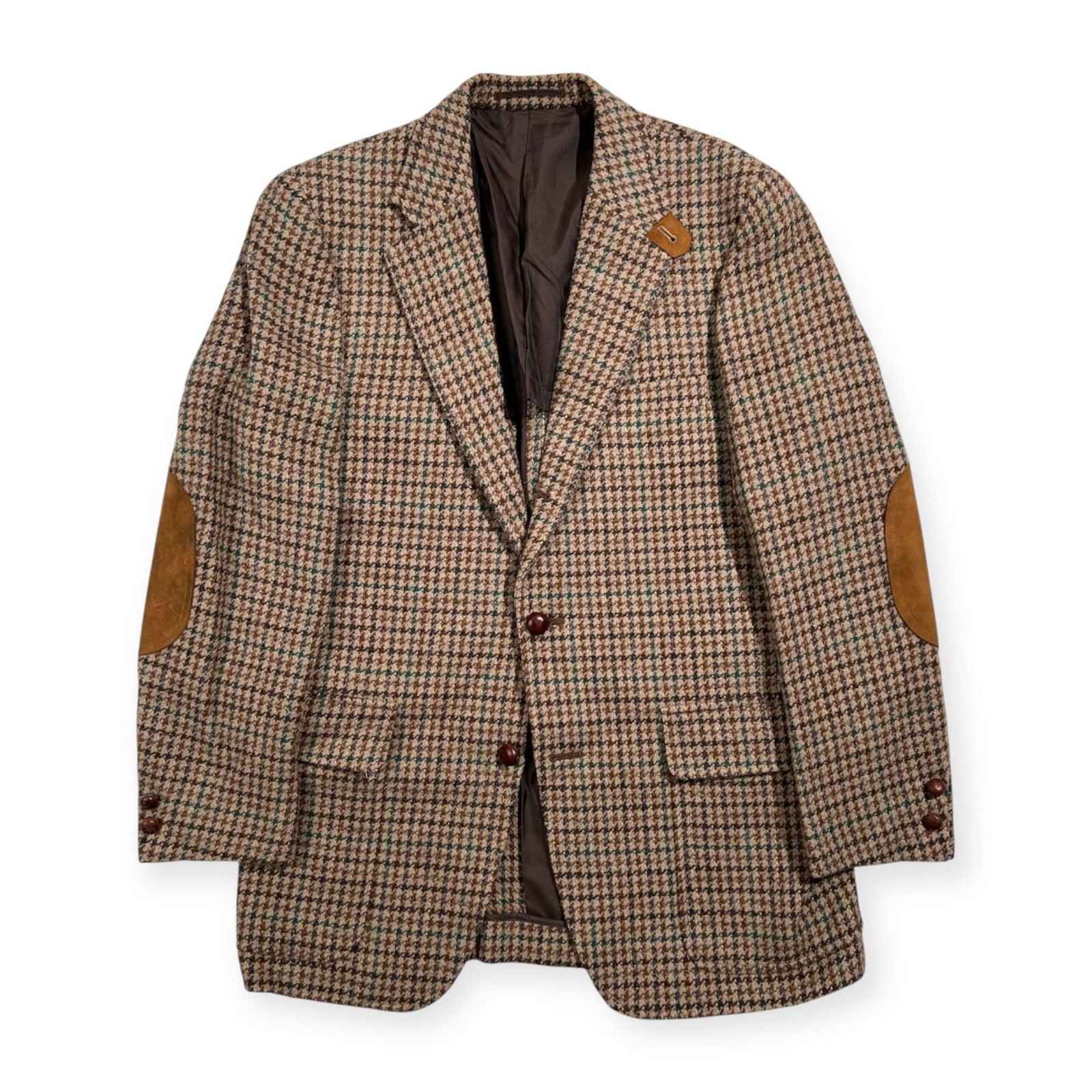 J.PRESS ジェイプレス レザー エルボーパッチ ガンクラブチェック 