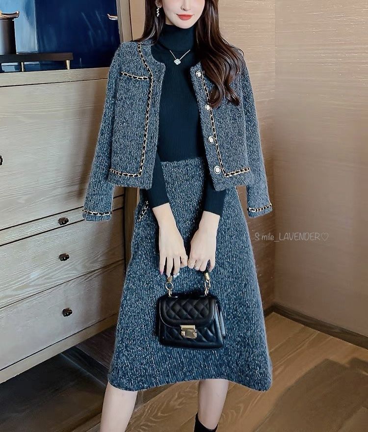 スーツ ジャケット スカート セット ハイウエスト 上品 j 58