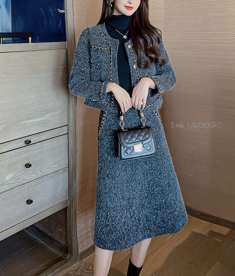 スーツ ジャケット スカート セット ハイウエスト 上品 j 58