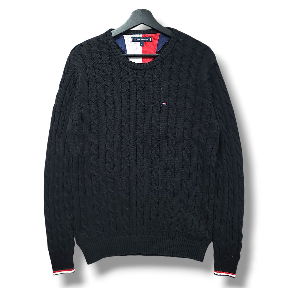 XL Tommy Hilfiger トミーヒルフィガー ブラック Classic ケーブル 