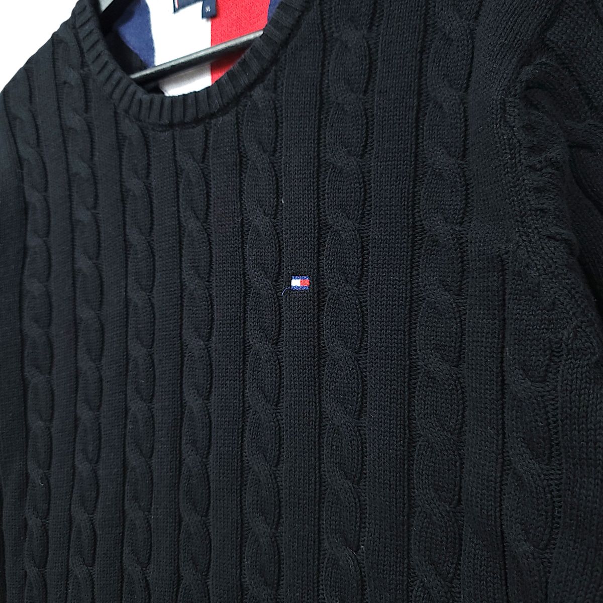XL Tommy Hilfiger トミーヒルフィガー ブラック Classic ケーブル 