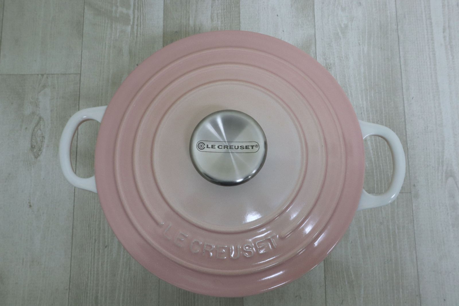 LE CREUSET ル クルーゼ ココットロンド 18㎝ シェルピンク ♥品 蓋に