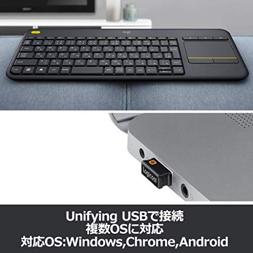  迅速に発送 ロジクール ワイヤレスキーボード タッチ キーボード K 400 pBK 11 e 95 c 1 b 泡立て器 ナプキン その他 キッチン 食器
