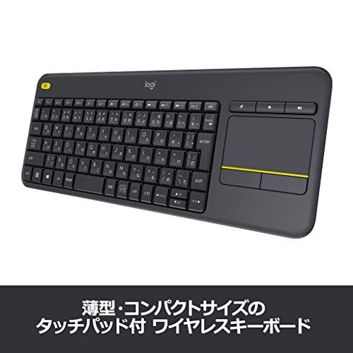 迅速に発送 ロジクール ワイヤレスキーボード タッチ キーボード K 400 pBK 11 e 95 c 1 b