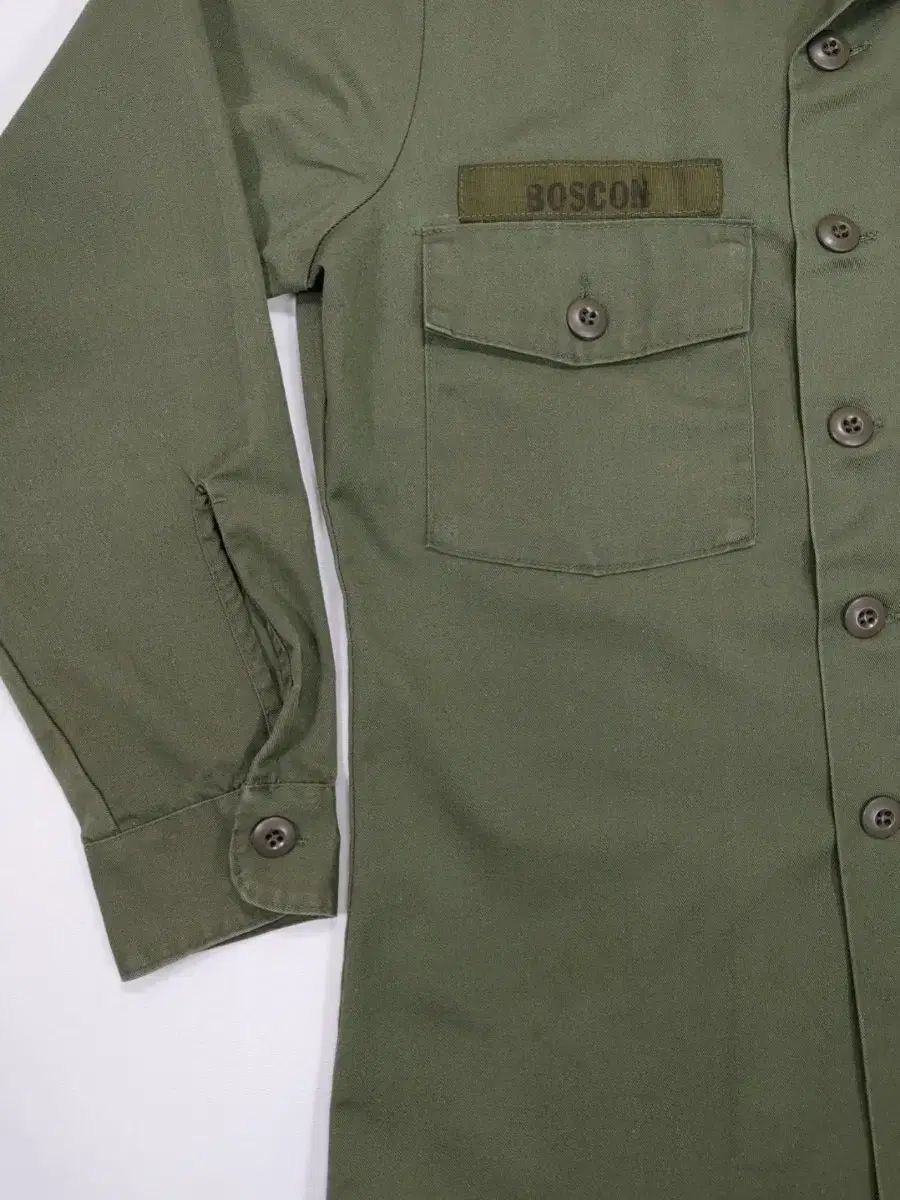 80年代 ミリタリー OG507 ユーティリティーシャツ 14 5-31 MILITARY 