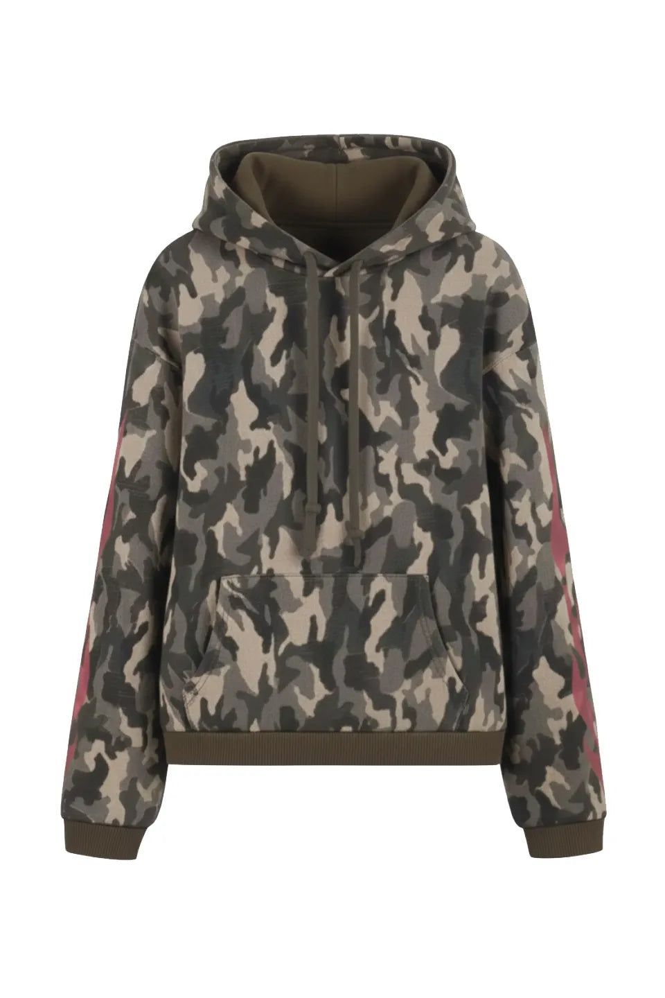 NO E MOSEN｜FLAME CAMOUFLAGE WAFFLE HOODIE
