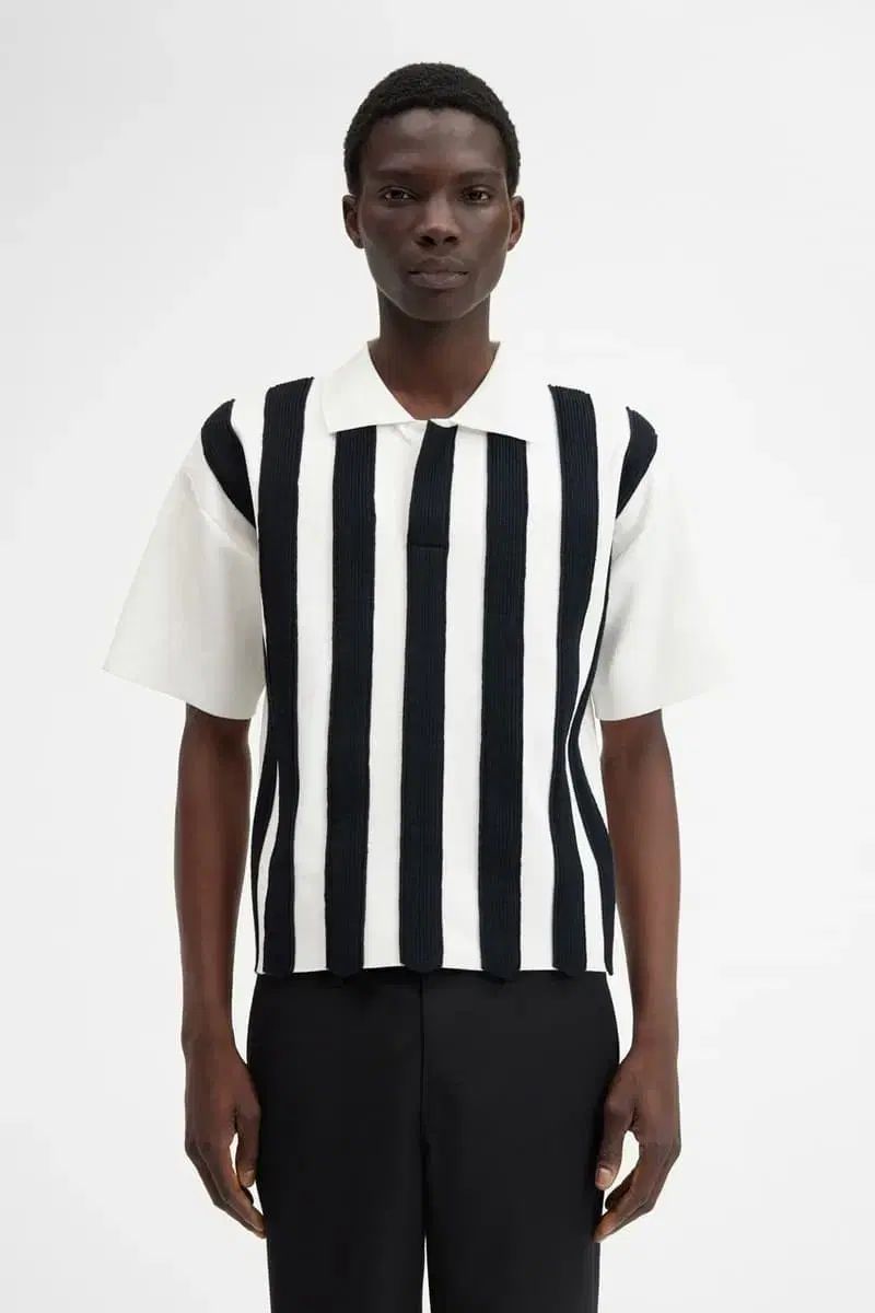 JACQUEMUS ポロ Jacquemus Le Polo Neve Knitted Polo Shirt 