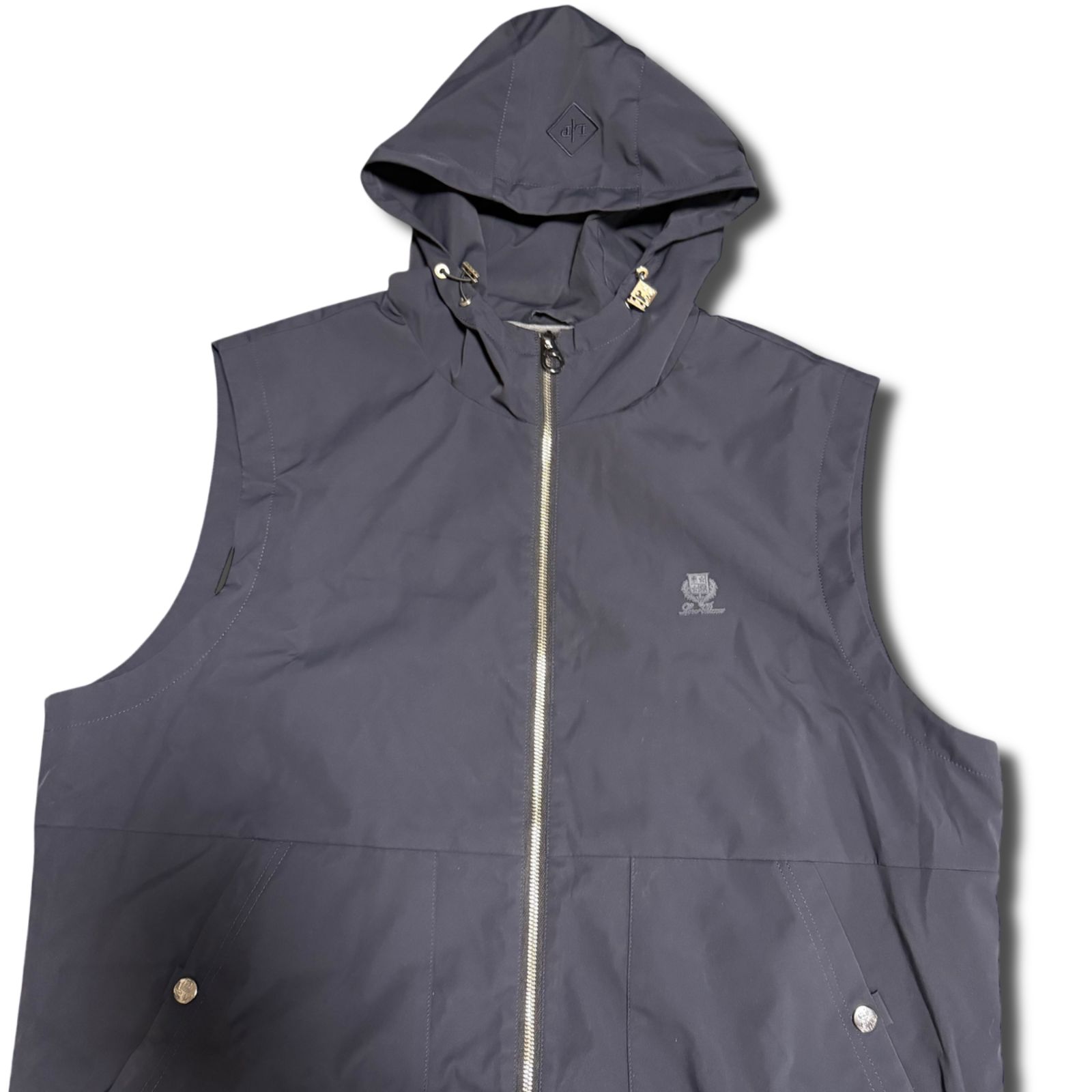 極美品】Loro Piana ブラック ジッパーベスト メンズ